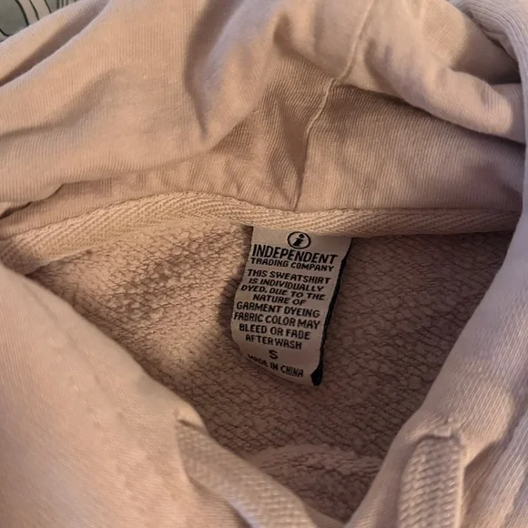 The Beachcomber Beige Hoodie with Rainbow Logo - Picture 2 of 5